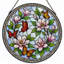 Vitrail de vitrail papillons 12 "H-1234128892