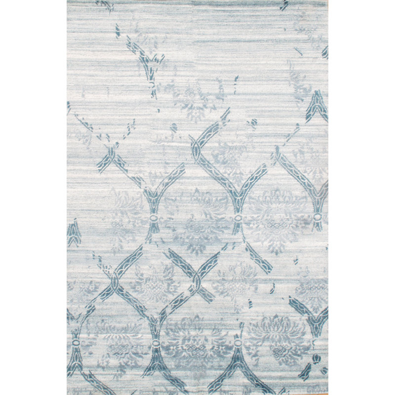 Viscose Geometric Indoor Rug