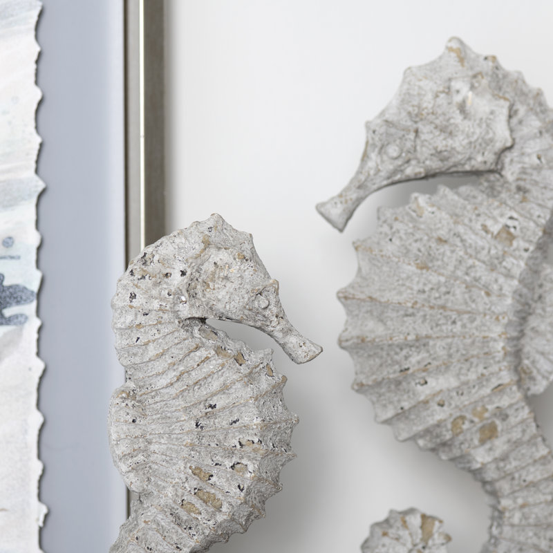 Ensemble sculptural de 2 embouts d'hippocampe