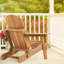 Chaise Adirondack pliante surdimensionnée en bois massif Anaum