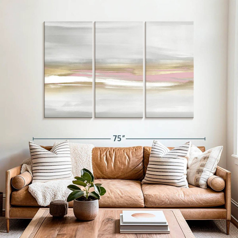 Avery Highlight Pink Blush I, 42" H x 65" W