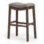 Tabouret à hauteur de bar avec repose-pieds et accents en nickel