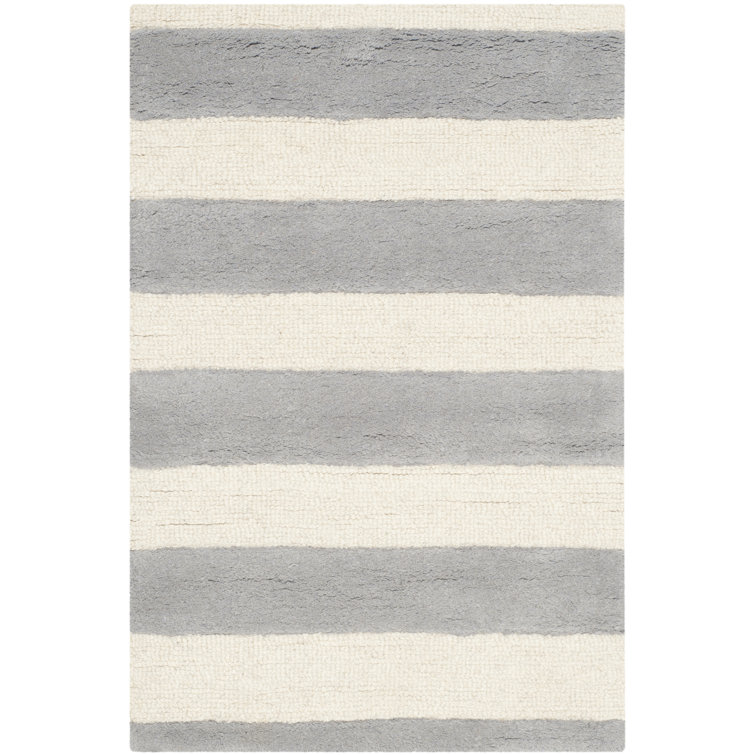 Abington Striped Wool Hand Tufted Area Rug