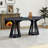 Modern Dining Table, Oval Table With Sturdy Pedestal Base-355610672