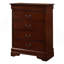 Commode 4 tiroirs Louis Phillipe G3100-BC, cerise