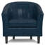  Fauteuil en cuir bleu-1665435446