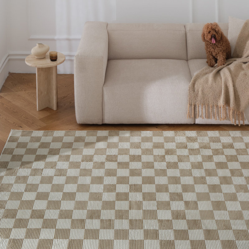 Tapis lavable Gambit, Beige os, Rectangle 2 pi 7 po x 4 pi 11 po