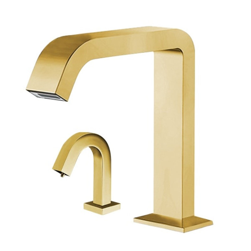 Fontana Commercial Brushed Gold Automatic Sensor Faucet – Modern Touchless Design, Brushed Gold