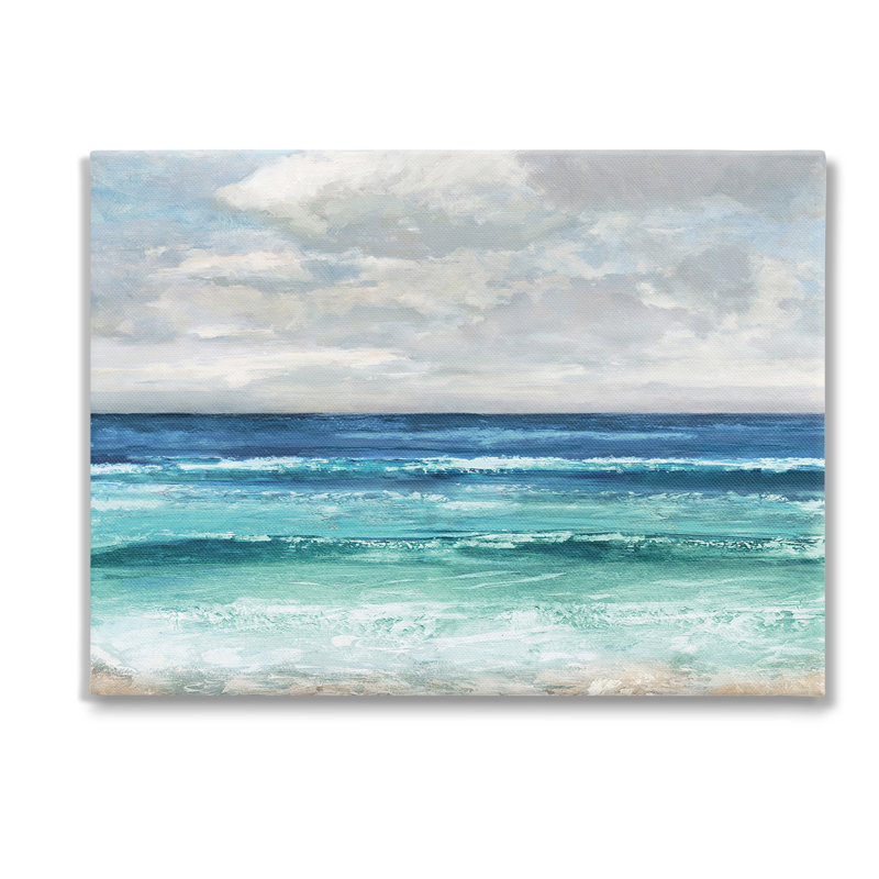 Art abstrait sur toile, "Nombres de plage abstraits" par Amber Sterling, H 30 po x l 40 po