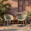 Chaise de salle à manger d'extérieur en plastique avec dossier perforé (table non incluse)-124590998