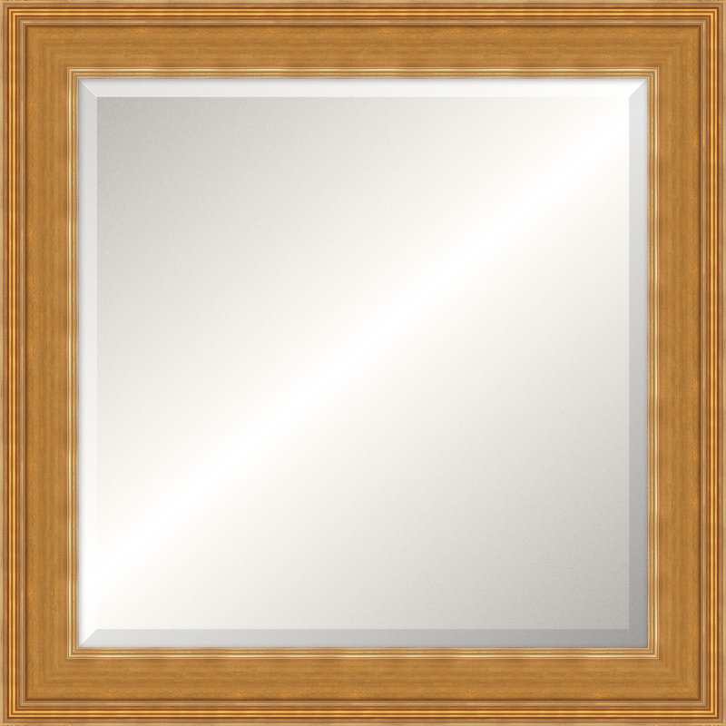 Alden Solid Wood Floor Mirror, Square, 27.75" x 27.75"