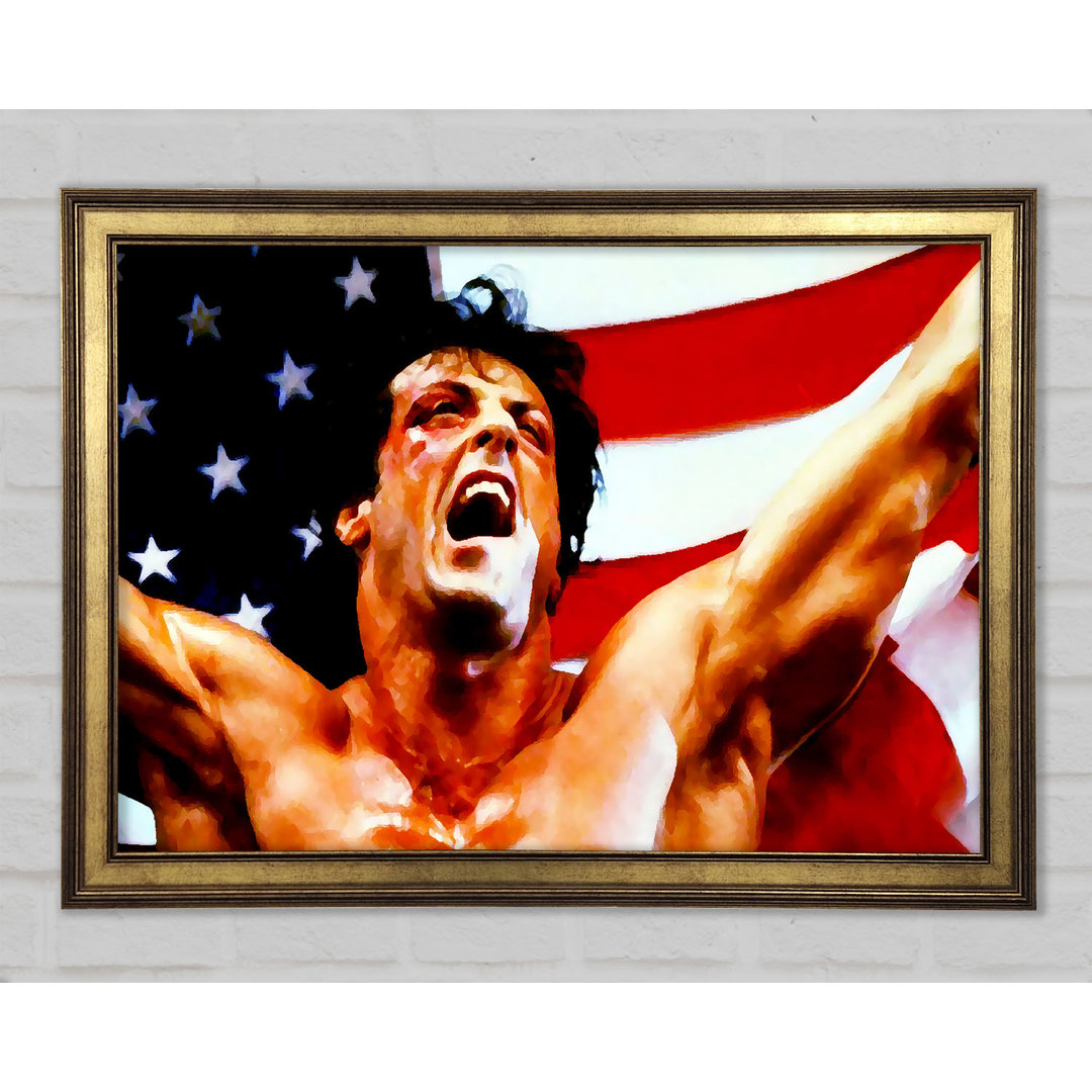 Rocky American Flag - Druck