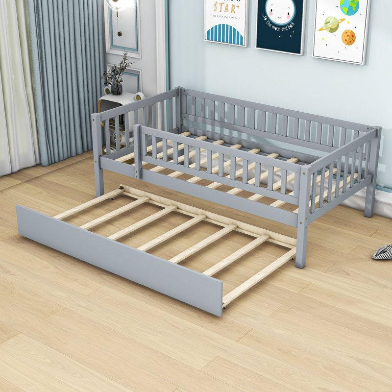 Lit de jour avec couchette Alene, gris, Simple