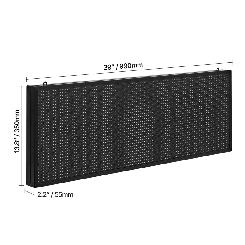 Programmable LED Sign, P10 Full Color Flexible Digital Scrolling Panel, DIY Custom Text Pattern GIF Display Board, Bluetooth APP Control Message Shop Sign for Store Business Advertising, 40x14 in