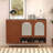 Simple Solid Wood and Rattan Shoe Cabinet for Home Use