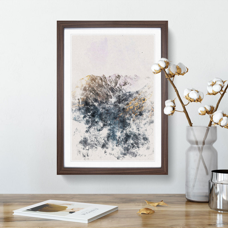 Tall Trees - Picture Frame Painting Print, 45cm H x 33cm W x 2cm D, Walnut Framed