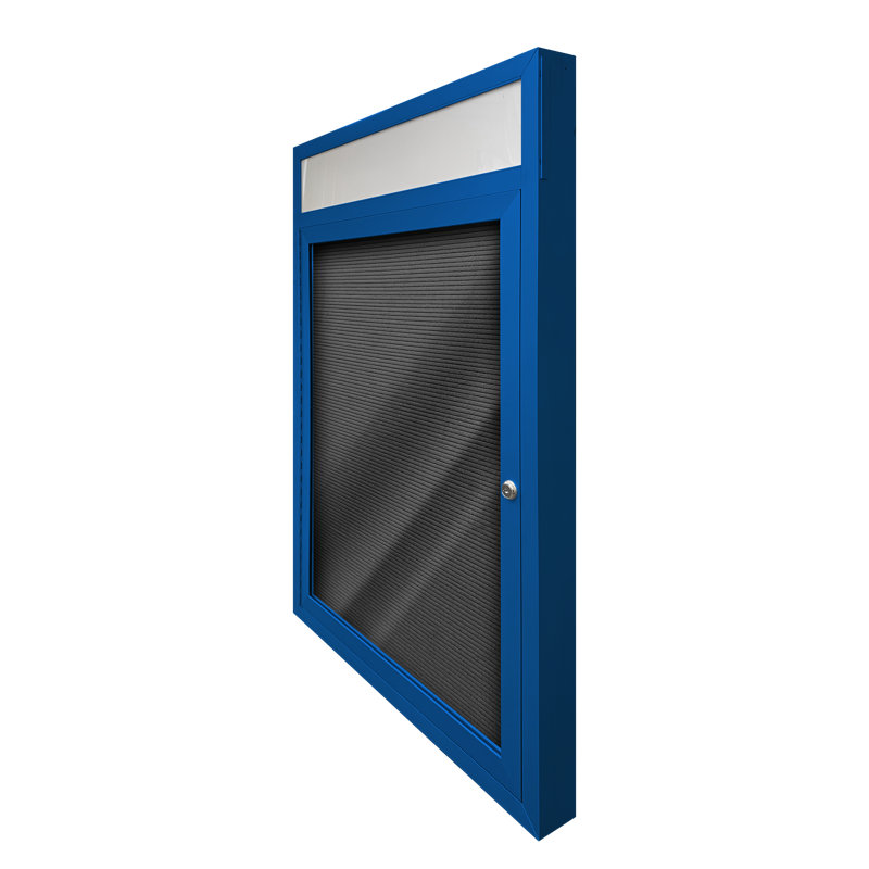 Carte à fixation murale délimitée directory cabinet, Bleu thermolaqué, Un, H 48 po x l 36 po