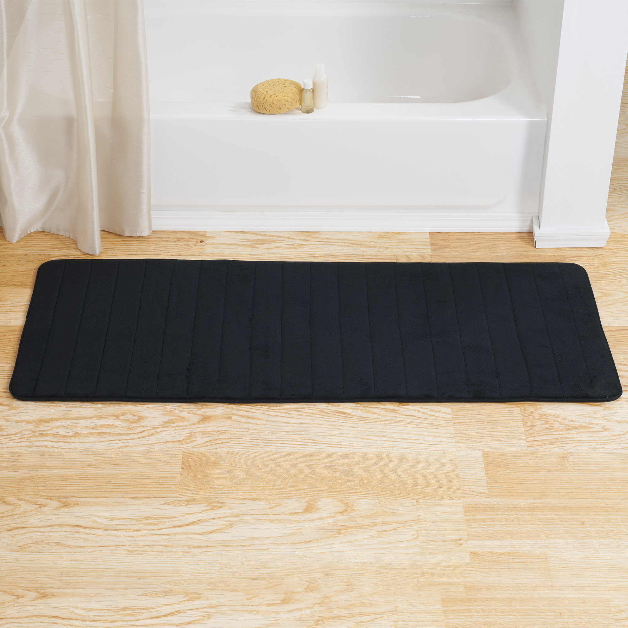 Latitude Run® Jaynne Extra Long Multiple NonSlip Striped Bath Rug
