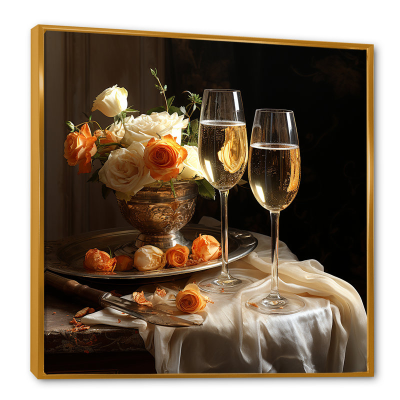 Classic Elegance, reproduction sur toile encadrée, H 24 po x l 24 po x P 1 po, Cadre flottant doré