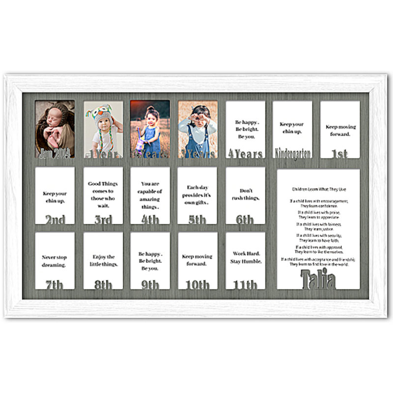 Solid Wood Picture Frame with Mat, Black/Unfinished, Yes