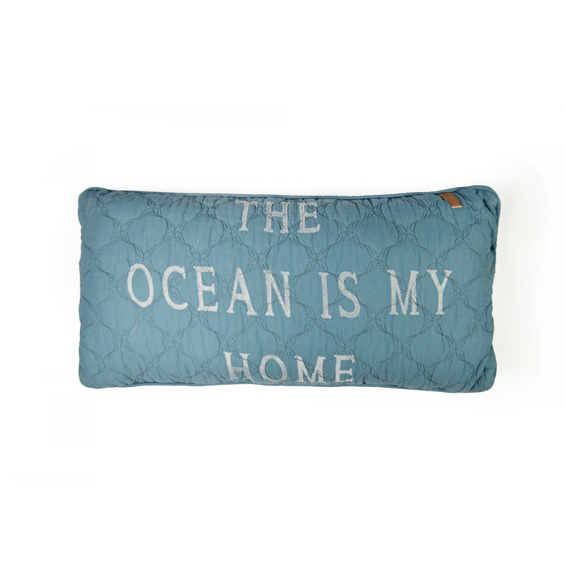 Summer Surf Cotton Lumbar Pillow