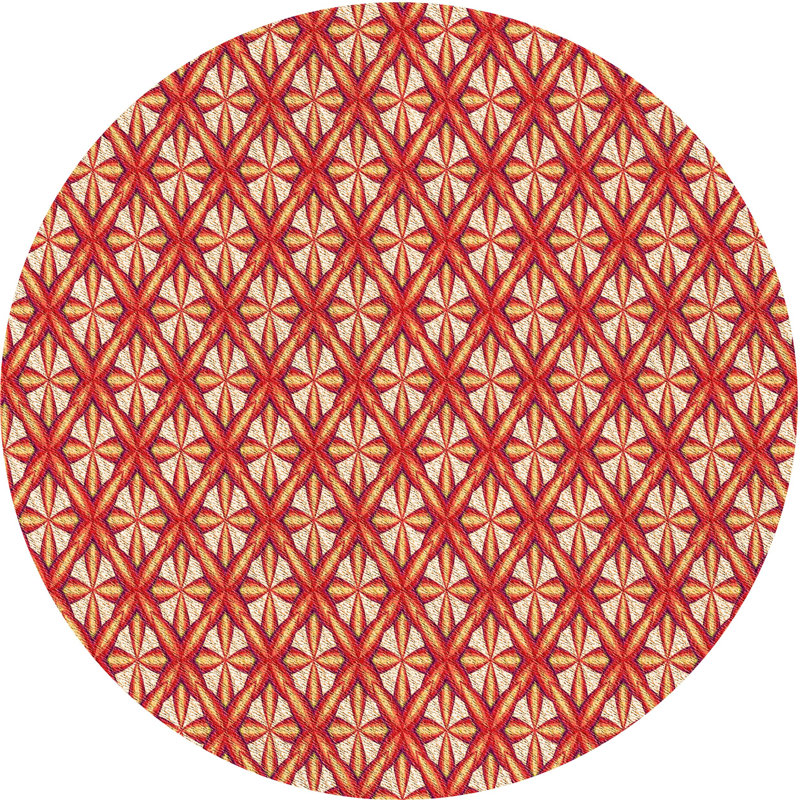 Geometric Indoor Rug, Round 8'