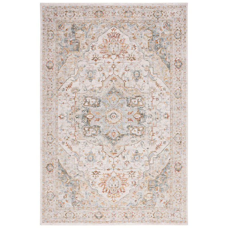 Hamilton 110 Area Rug In Ivory / Blue, Rectangle 5'3" x 7'6"