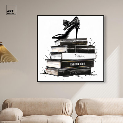 «Classic Book Stack», reproduction d'art sur toile par Art Remedy