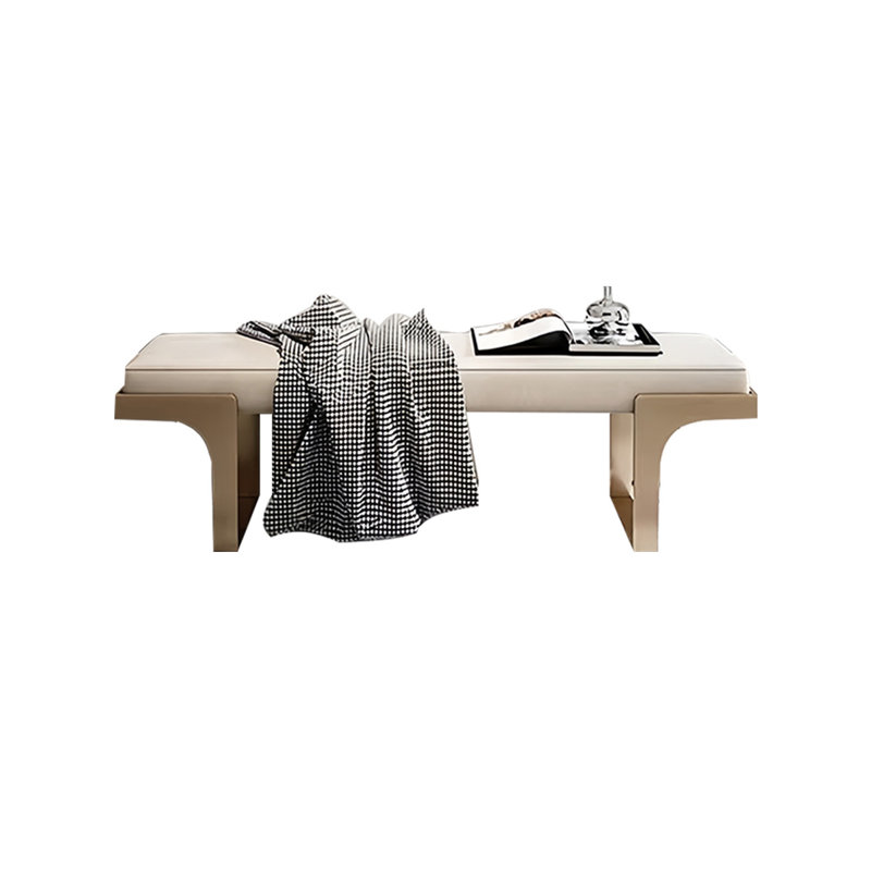 Banc rembourré en cuir G Urbani, H 16,53 po x l 66,92 po x P 17,71 po