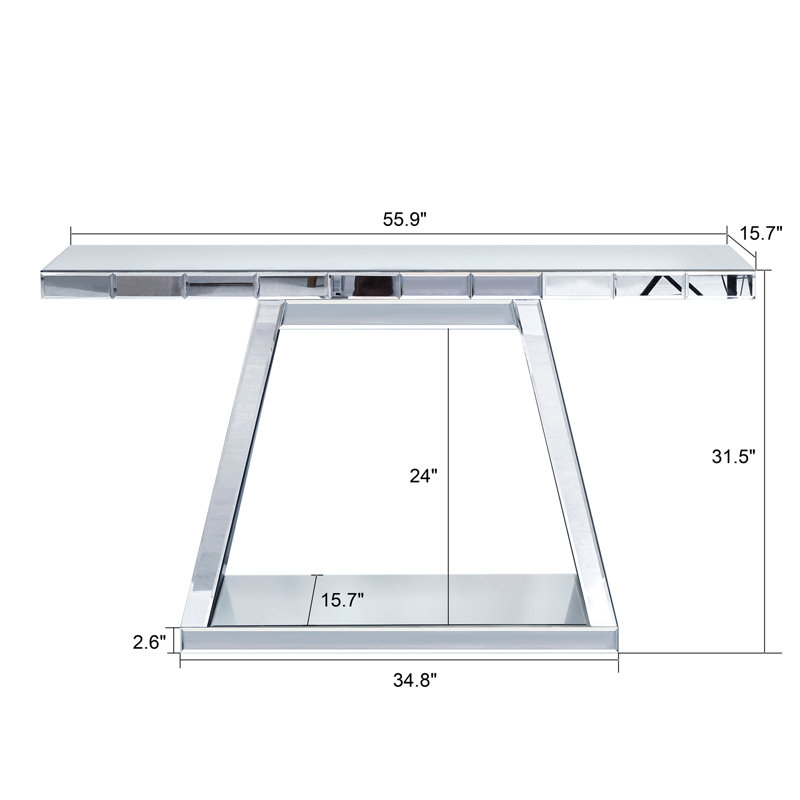 Table d'entrée 55,8 po Modern Luxury Full-Body Mirror