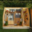 Mercia 17ft x 13ft Home Office Elite Log Cabin With Side Shed (44mm)