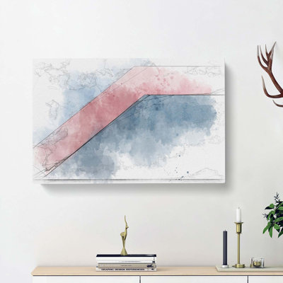 Heading Down in Abstract - Wrapped Canvas