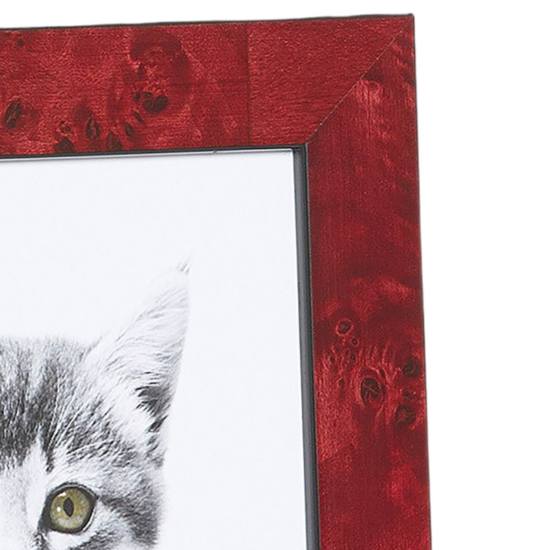Burlwood Wood Picture Frame, 5" x 7", Red