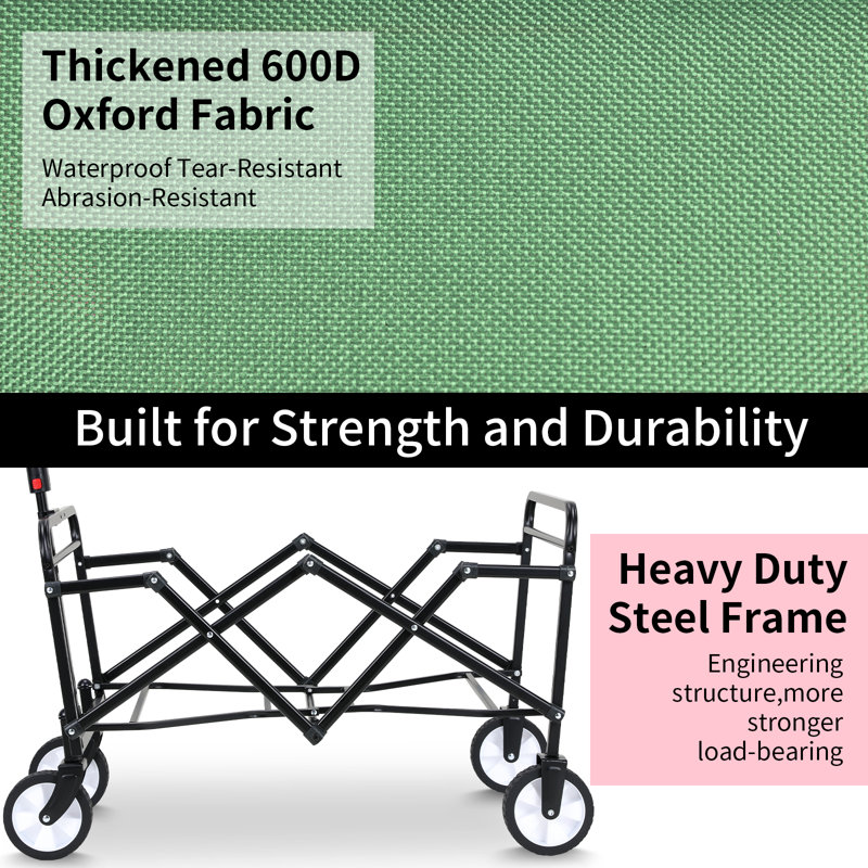 92cm H x 46cm W Utility Cart, Green