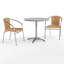 Ensemble de table ronde intérieure / extérieure en aluminium 31,5 po avec 2 chaises en rotin DuJuan-24678267-95054459