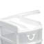 Mini-organisateur de bureau 2 tiroirs avec plateau rabattable Grace Living, blanc (paquet de 2)