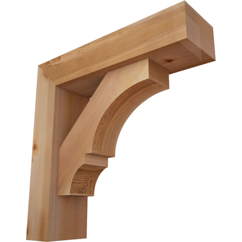 Balboa Block Offset Brace Bracket, 20 x 20, 5 1/2"W Western Red Cedar (Smooth)