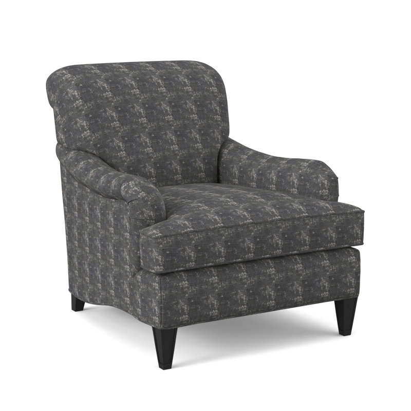 Bristol Sunbrella® Armchair, White Caps Fog, Espresso