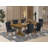 7-piece Modern Dining Table Set includes a Kitchen Table and 6 Polyester Dining Chairs with Button tufted Back - (Finish Option).-706461046-706461048