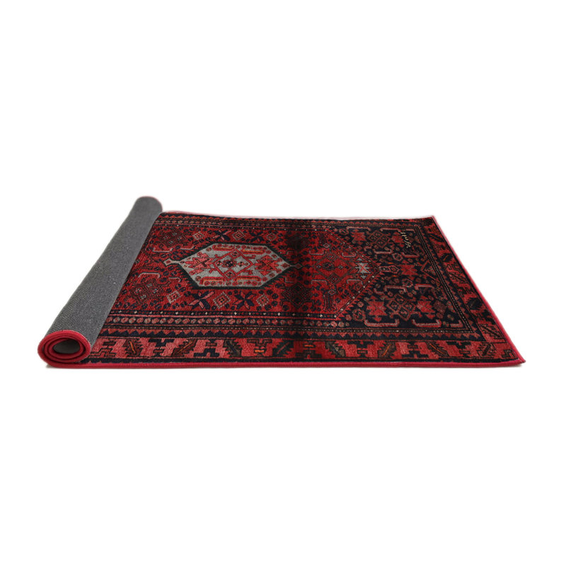 Tapis jaune clair / marron / noir Benigni, Rond 6 pi