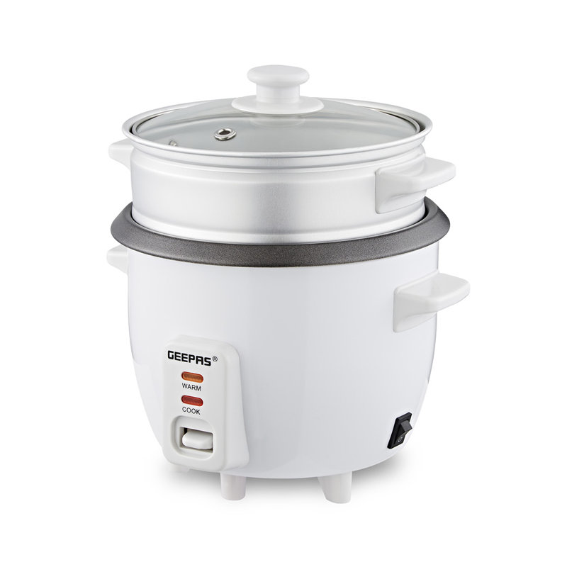 Geepas 300W Rice Cooker & Steamer with Keep Warm Function, 0.6L Automatic Cooking, 0.6L