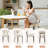Sherpa Fabric Upholstered Dining Chairs Set with Backrest For Dining Room, Kitchen, Living Room-105947289