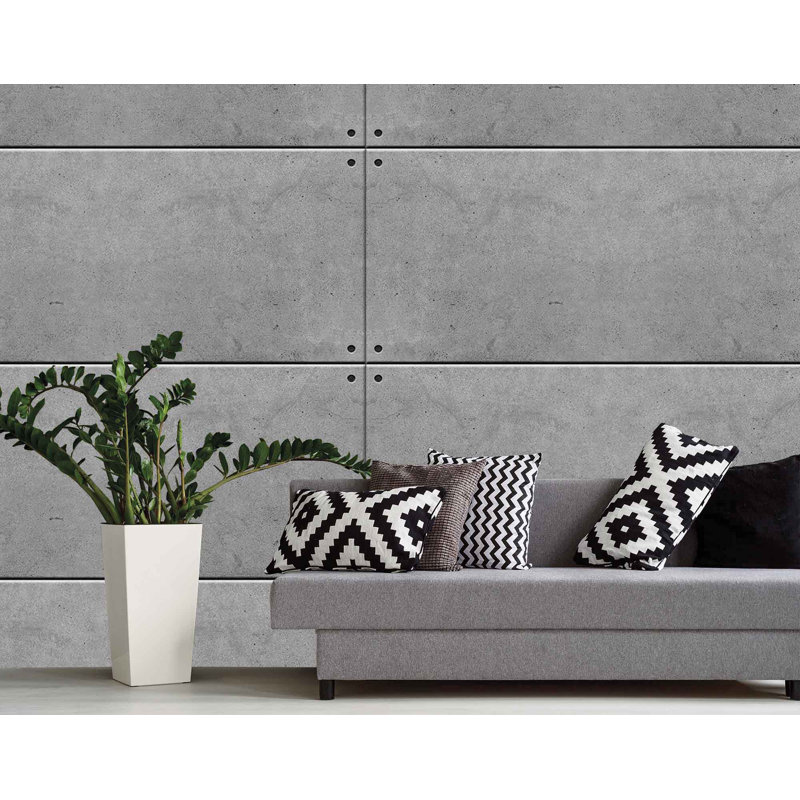 Murale l 8 pi x l 144 po concret blocks Frances