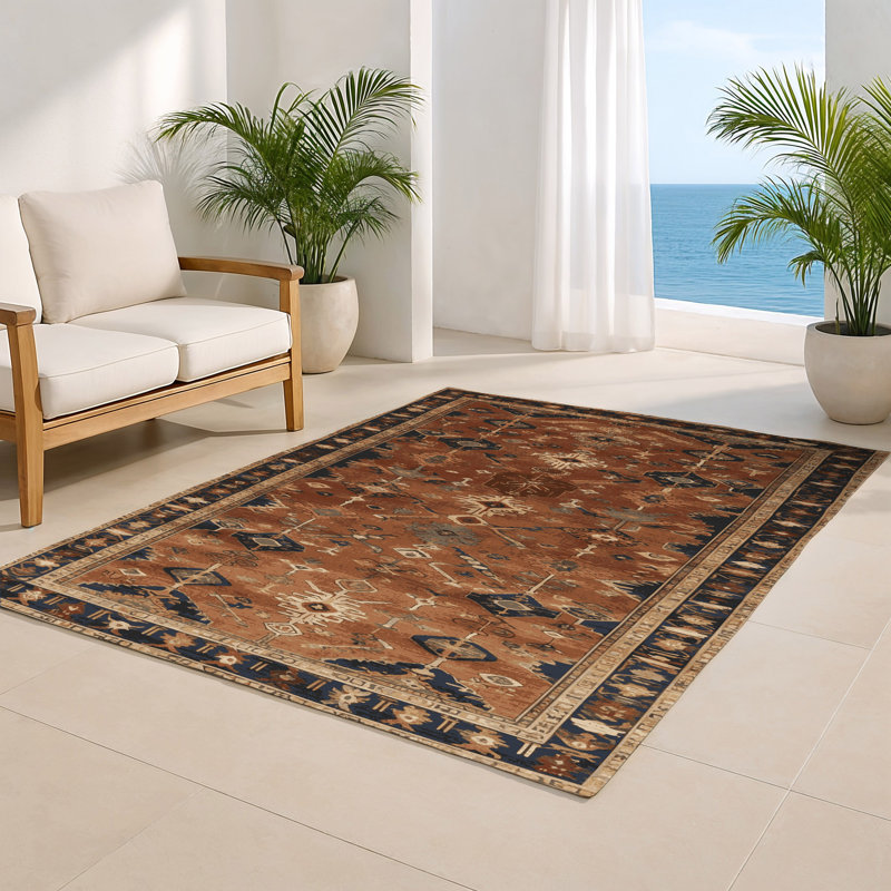 Tapis turc intérieur et extérieur brun, Rectangle 4pi x 6 pi