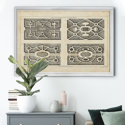 «Garden Parterre VI», reproduction d'art graphique sur toile encadrée