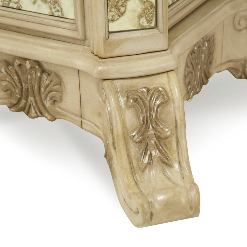 Round Glass Dining Table, Champagne