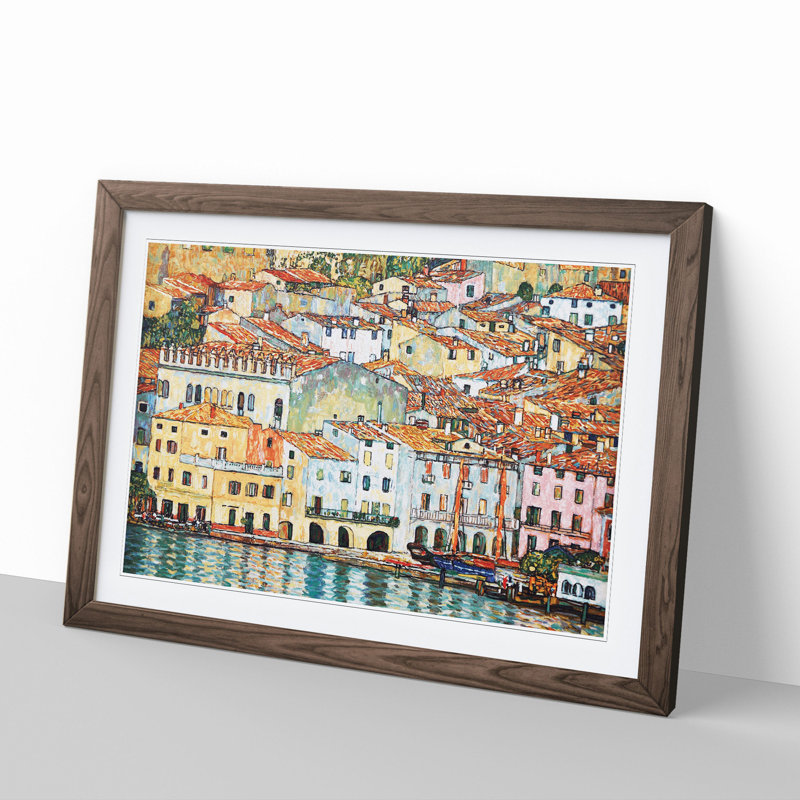 Malcena at the Gardasee by Gustav Klimt - Framed Print, 48cm H x 65cm W x 2cm D, Walnut Framed