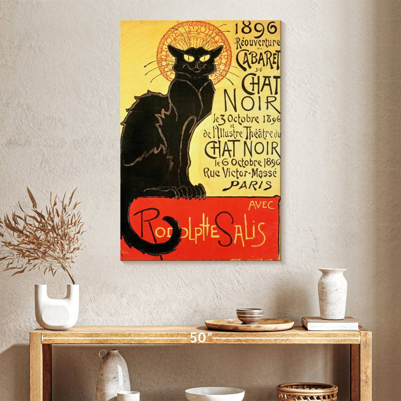 Réouverture du cabaret Chat Noir 1896, H 39 po x l 26 po
