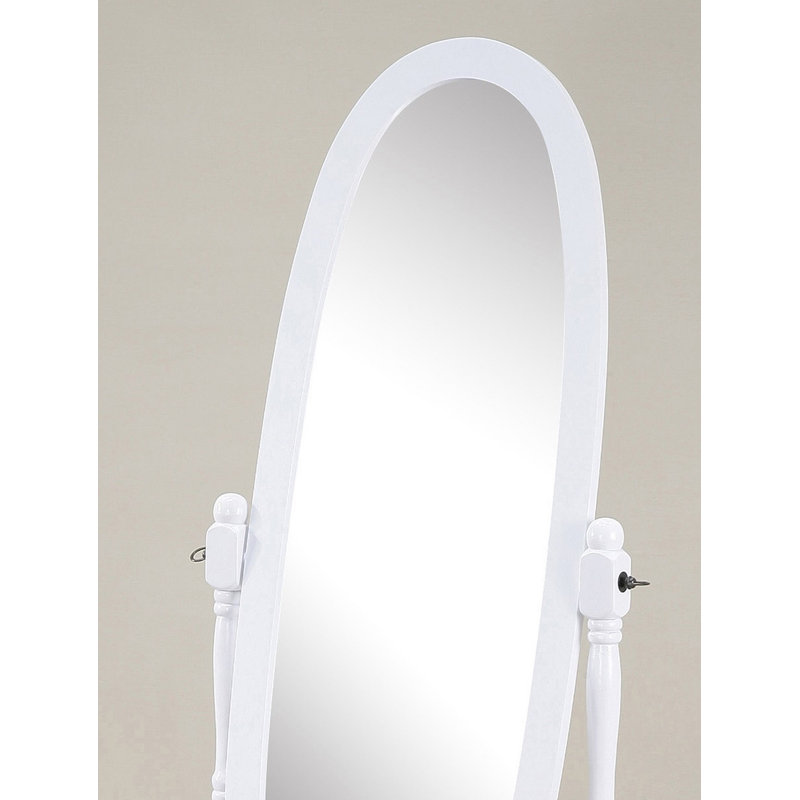 Miroir de plancher Modern Anna, Blanc