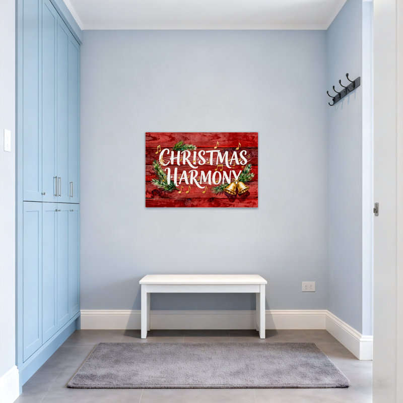Harmonie de Noël avec des cloches et des notes de musique, H 16 po x l 24 po